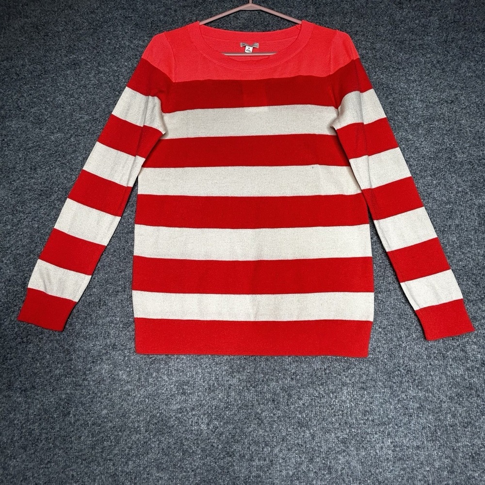 Gap Womens Striped Pullover Sweater Neon Dye Size Medium‎